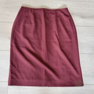Vintage Jones New York Deep Red/Burgundy Pencil Skirt